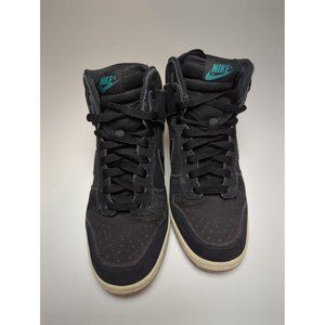 Nike Dunk Sky Hi Hidden Wedge Black Leather Size 6.5